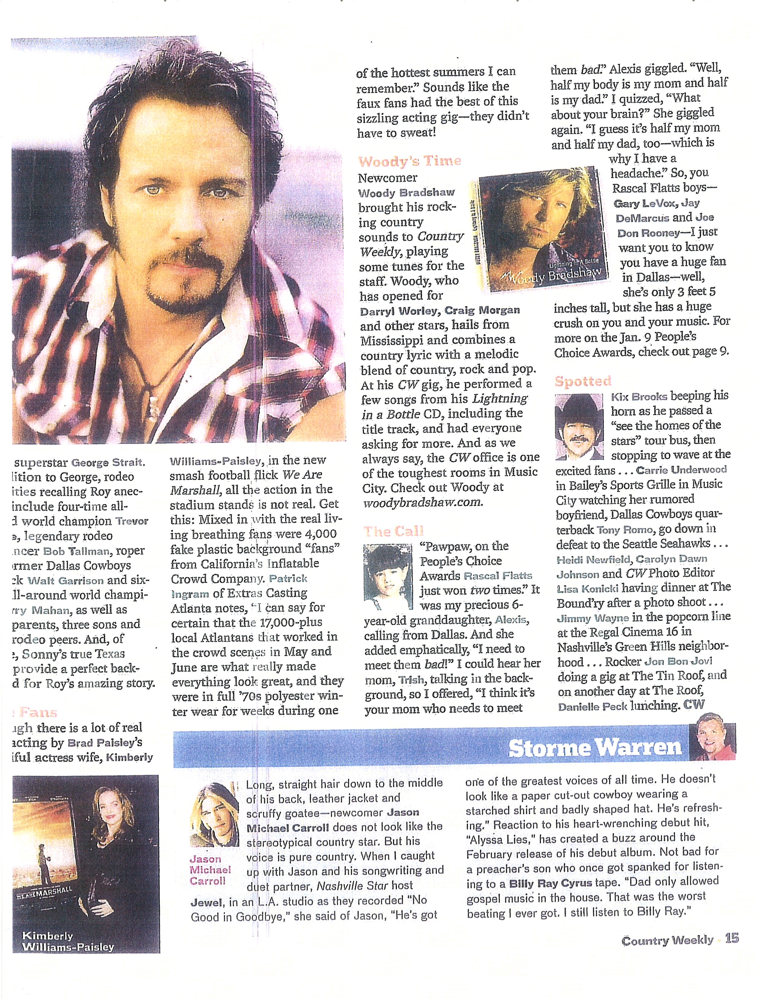 Country Weekly — Woody's Time feature