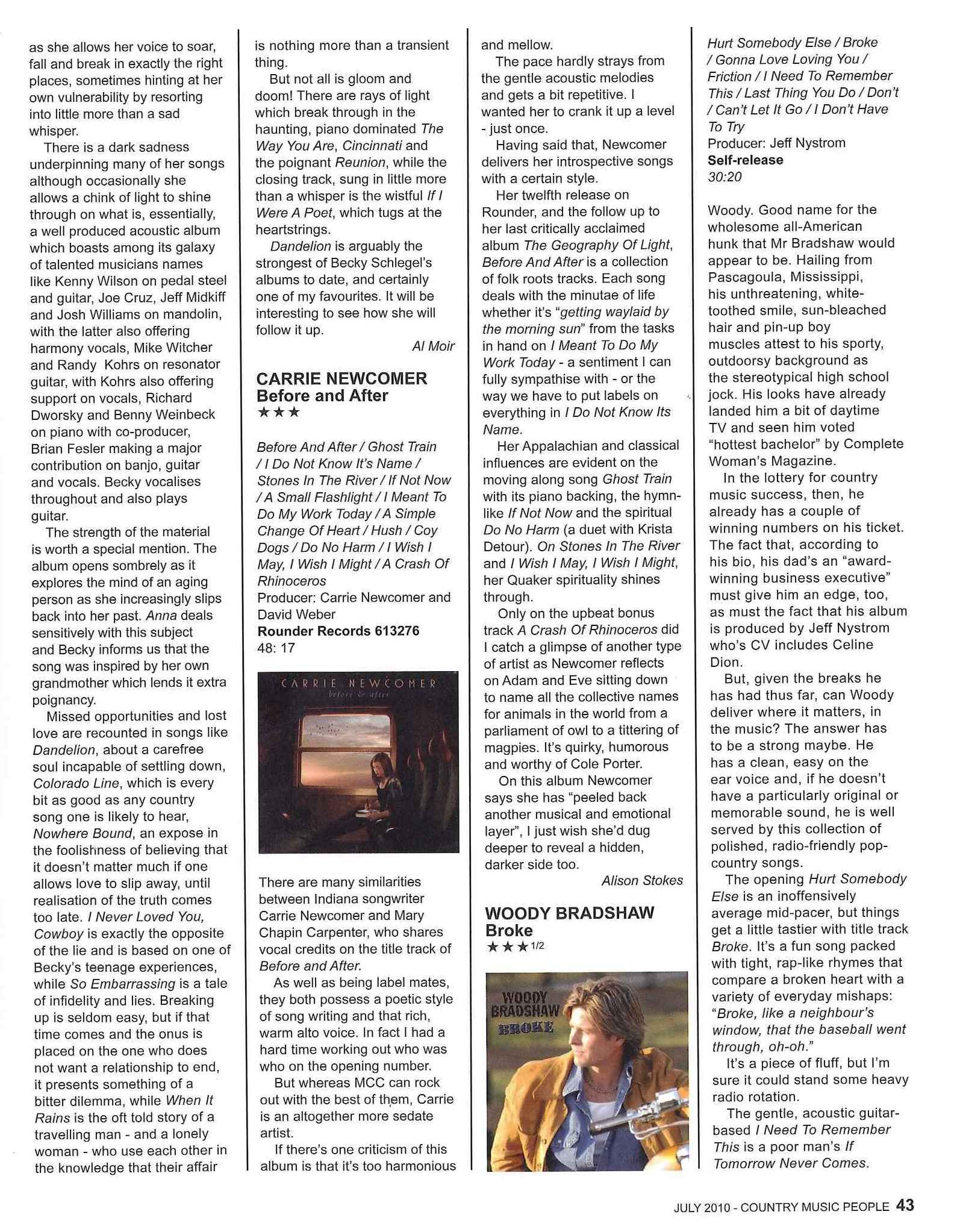 Country Music People magazine feature
